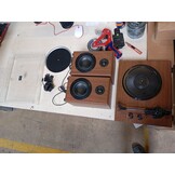 Trynnay Vintage Platenspeler met Bluetooth en Speakers - Walnoothout