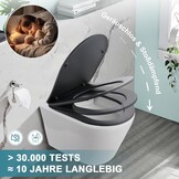 Universele Grijze Duroplast WC-bril (D-vorm) - Softclose & Snel Losmaakbaar - 60% Korting