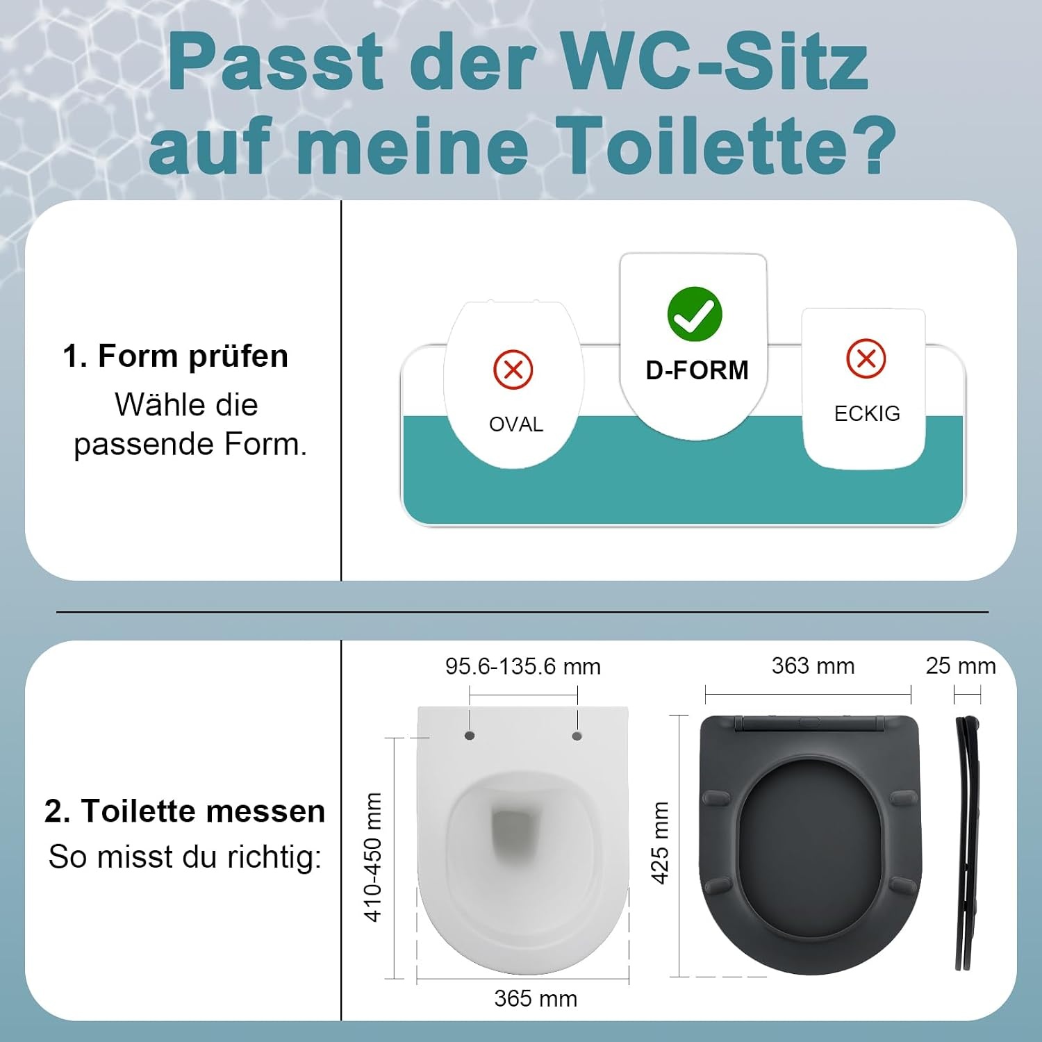 Universele Grijze Duroplast WC-bril (D-vorm) - Softclose & Snel Losmaakbaar - 60% Korting