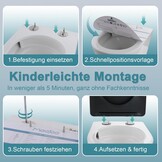 Universele Grijze Duroplast WC-bril (D-vorm) - Softclose & Snel Losmaakbaar - 60% Korting