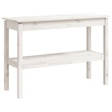 vidaXL Wandtafel 110x40x75 cm massief grenenhout wit