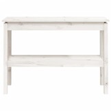 vidaXL Wandtafel 110x40x75 cm massief grenenhout wit