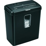 Fellowes Shredder Powershred FS-6C - 6 vel kruisgesneden papiervernietiger voor thuisgebruik - persoonlijke en kantoorpapiervernietiger - 15 liter emmer - veiligheidsniveau P-4 - zwart