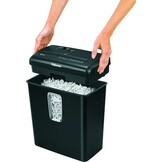 Fellowes Shredder Powershred FS-6C - 6 vel kruisgesneden papiervernietiger voor thuisgebruik - persoonlijke en kantoorpapiervernietiger - 15 liter emmer - veiligheidsniveau P-4 - zwart