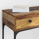 vidaXL Wandtafel met lade Oud hout 75 x 34.5 x 75 cm Bewerkt hout