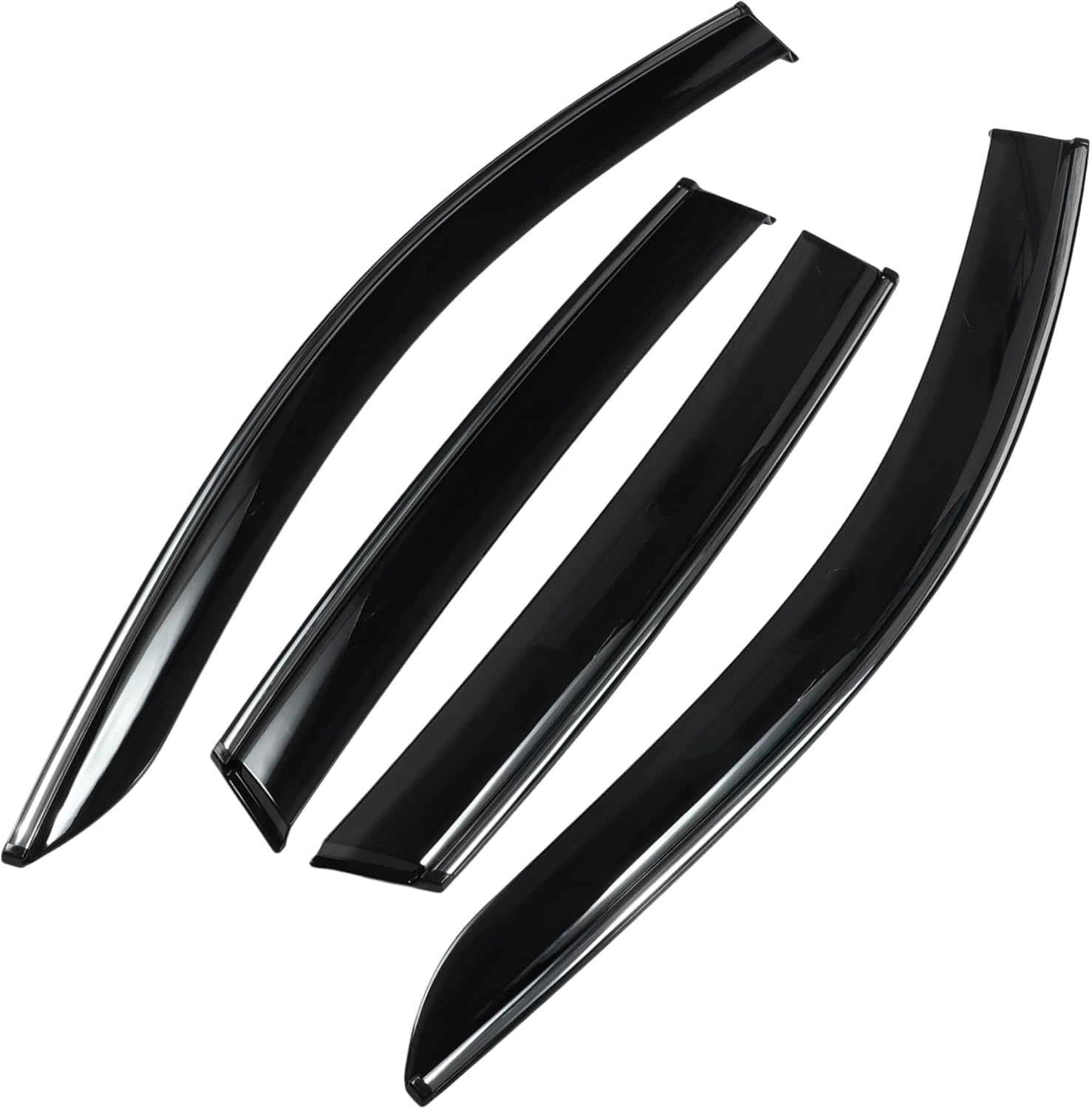 Window Deflectors Side Tape-On voor Honda CR-V 2007 Zwarte Regenbeschermers