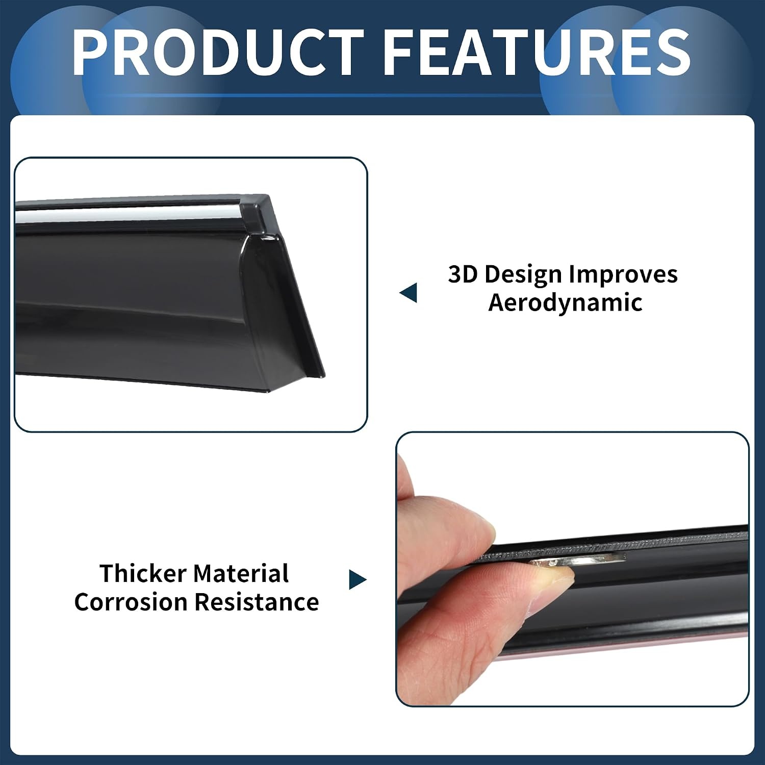 Window Deflectors Side Tape-On voor Honda CR-V 2007 Zwarte Regenbeschermers