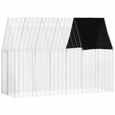 vidaXL Konijnenkooi Zilver 300 x 100 x 210 cm Gegalvaniseerd staal