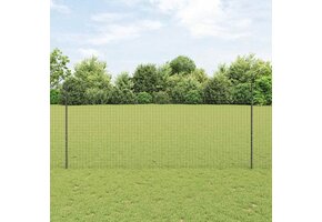 vidaXL Hekpalen Grijs Staal 140 cm - Set van 22 met 40% Korting