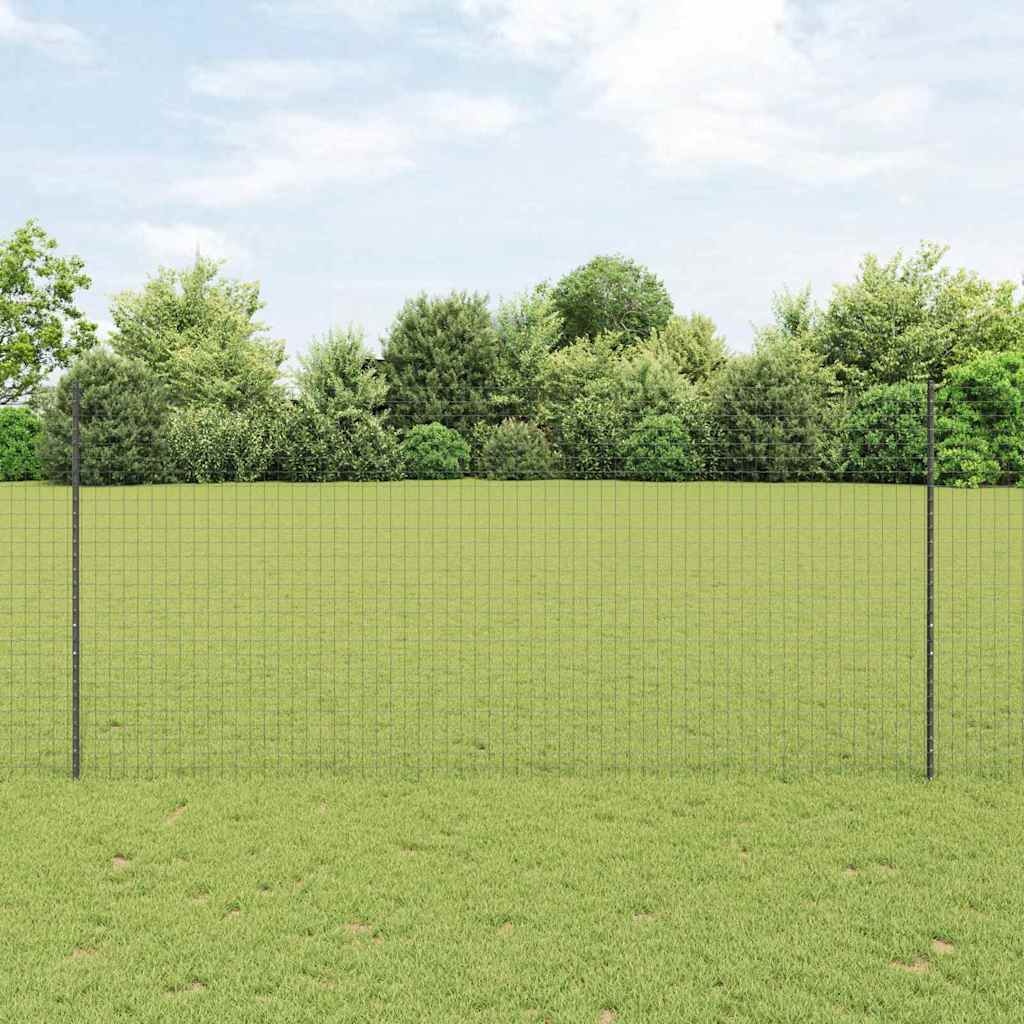 vidaXL Hekpalen 22 pcs Grijs 140 cm Staal