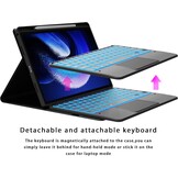Toetsenbordhoes QWERTZ voor Xiaomi Pad 6/Pro 11" met Touchpad & Penhouder - Zwart (60% Korting)