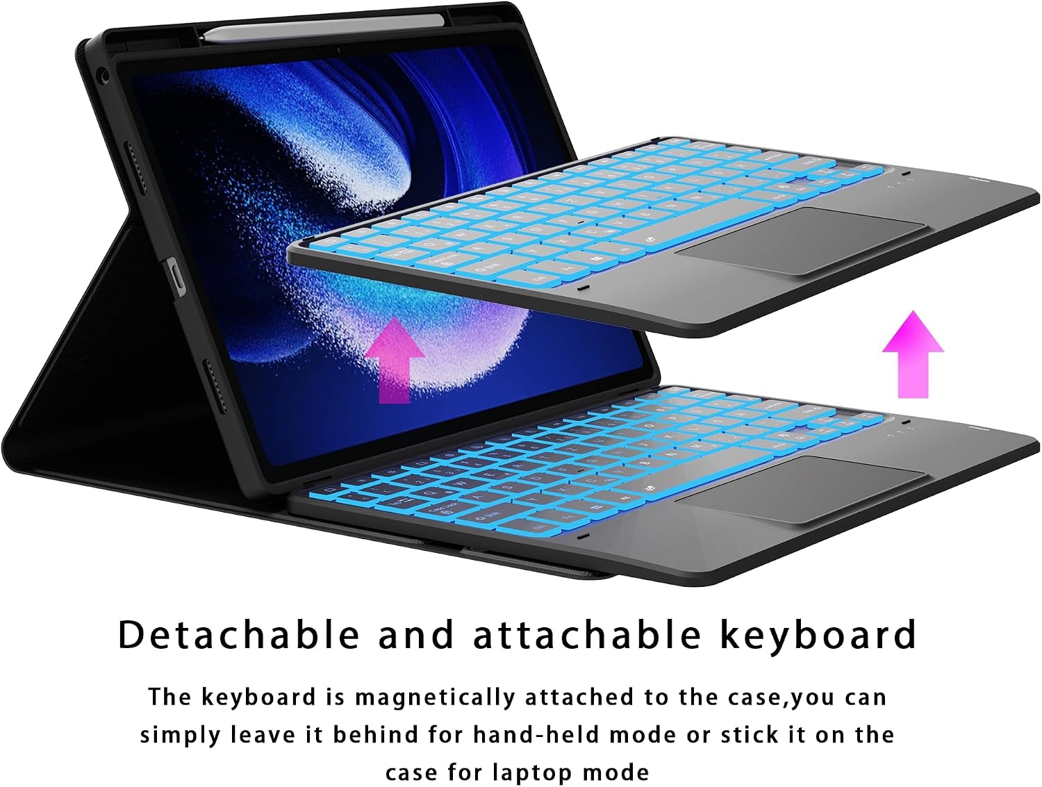 Toetsenbordhoes QWERTZ voor Xiaomi Pad 6/Pro 11" met Touchpad & Penhouder - Zwart (60% Korting)