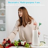 Keramische Vaas Wit 20cm Hoog - Modern Boho - 57% Korting!
