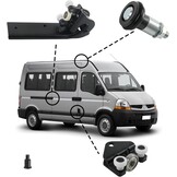 Schuifdeur rolgeleiding vervanging voor 1997-2010 Renault Master Opel Movano Nissan Interstar, schuifdeurwielen Rechts 7700352379 2310044 208461 Auto Schuifdeur Rol