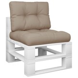 vidaXL Palletkussens 2 stuks Stoffen Taupe - 40% Korting!