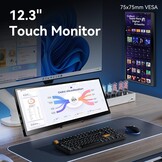 Prechen 12.3 inch Portable Touchscreen Monitor - 1920x720 IPS - Zwart