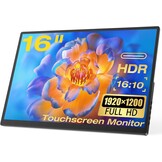 ZFTVNIE Portable Monitor 16 inch Touchscreen Full HD 1920x1200 IPS - USB-C & HDMI