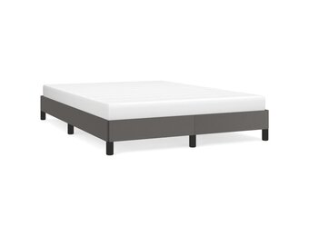 vidaXL Bedframe kunstleer grijs 140x190 cm