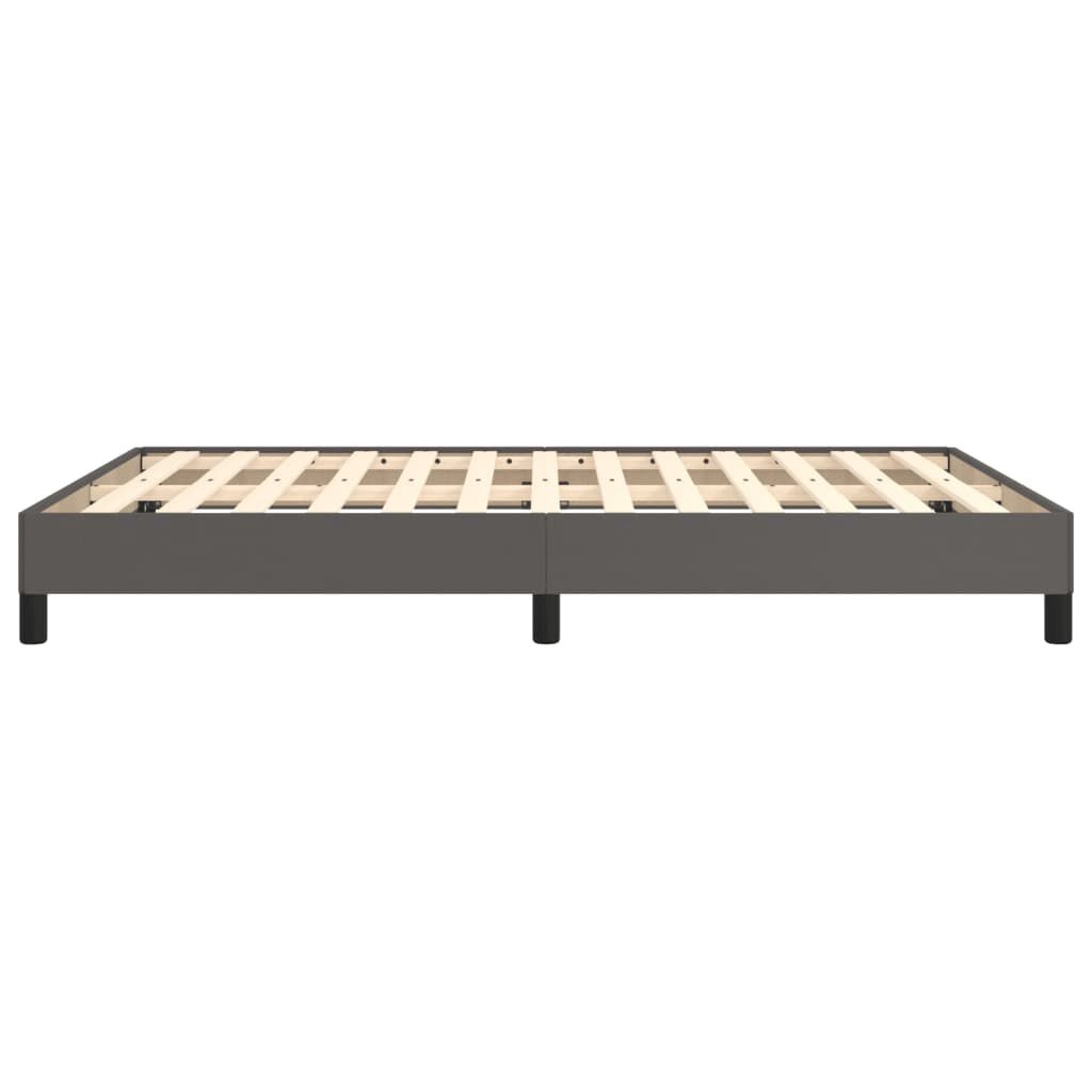vidaXL Bedframe kunstleer grijs 140x190 cm