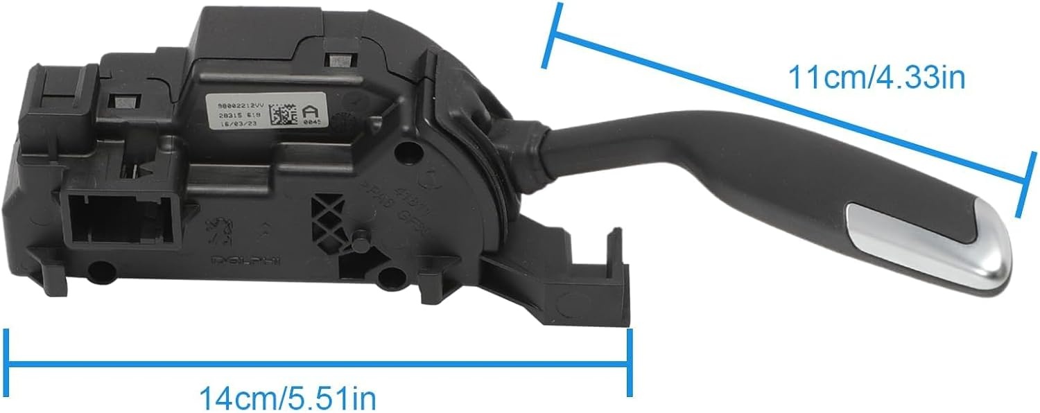 Versnellingspook Schakelhendel voor Citroën C4 Picasso 23 x 7 cm Zwart