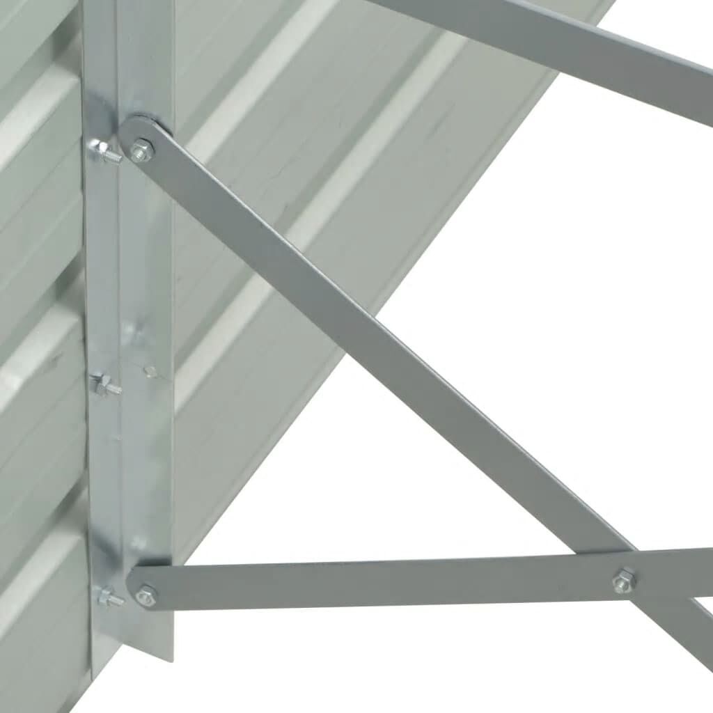 Verhoogde Plantenbak Staal Grijs 480x80x77cm - 75% Korting!