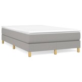 vidaXL Bedframe zonder matras 120x200 cm stof lichtgrijs