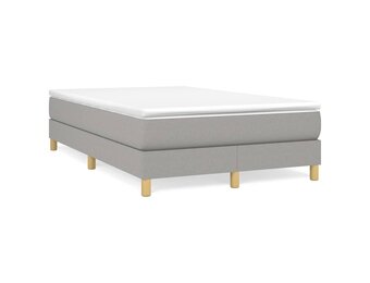 vidaXL Bedframe zonder matras 120x200 cm stof lichtgrijs