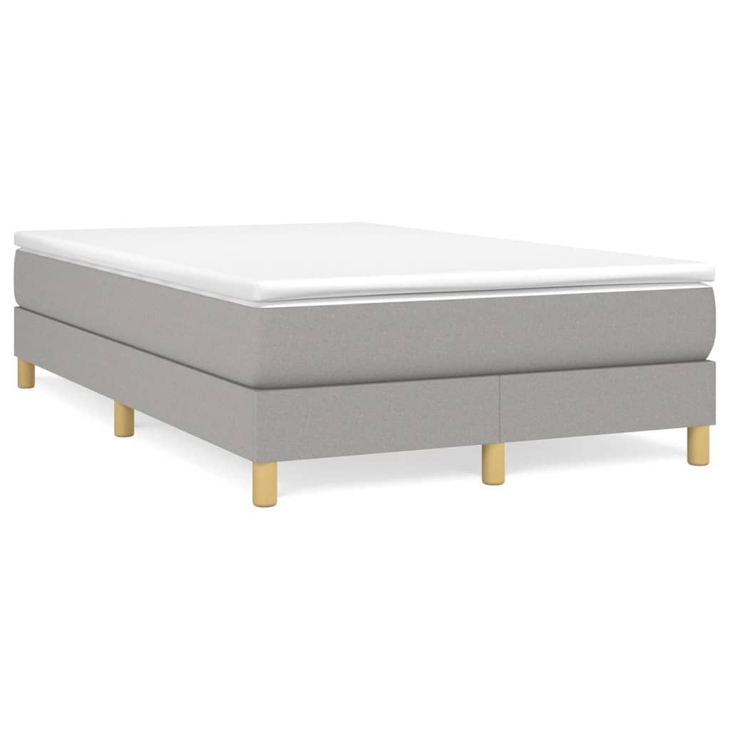 vidaXL Bedframe zonder matras 120x200 cm stof lichtgrijs