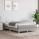 vidaXL Bedframe zonder matras 120x200 cm stof lichtgrijs