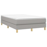 vidaXL Bedframe zonder matras 120x200 cm stof lichtgrijs