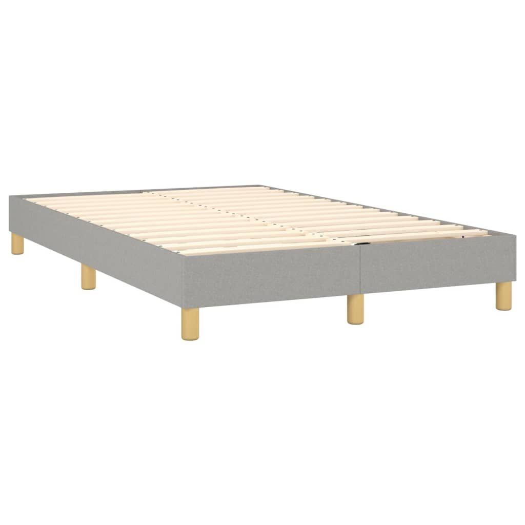 vidaXL Bedframe zonder matras 120x200 cm stof lichtgrijs