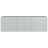 vidaXL Plantenbak verhoogd 240x80x77 cm gegalvaniseerd staal zilver