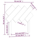 Hoofdbord Grenenhout 92x3x81 cm - 41% Korting!