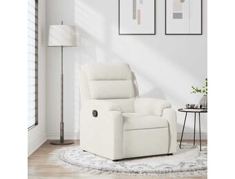 vidaXL Fauteuil verstelbaar fluweel crèmekleurig