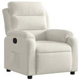 vidaXL Fauteuil verstelbaar fluweel crèmekleurig