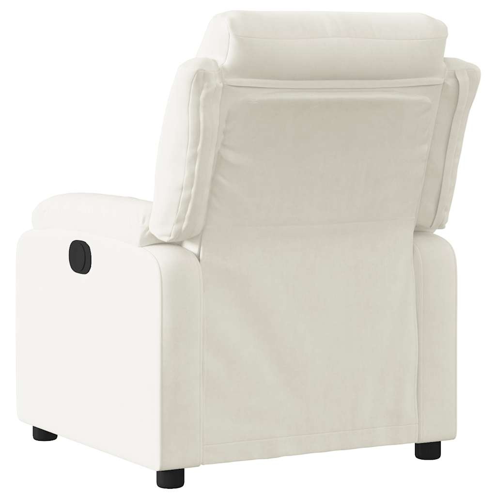 vidaXL Fauteuil verstelbaar fluweel crèmekleurig