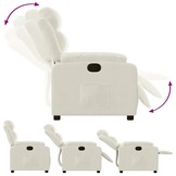 vidaXL Fauteuil verstelbaar fluweel crèmekleurig