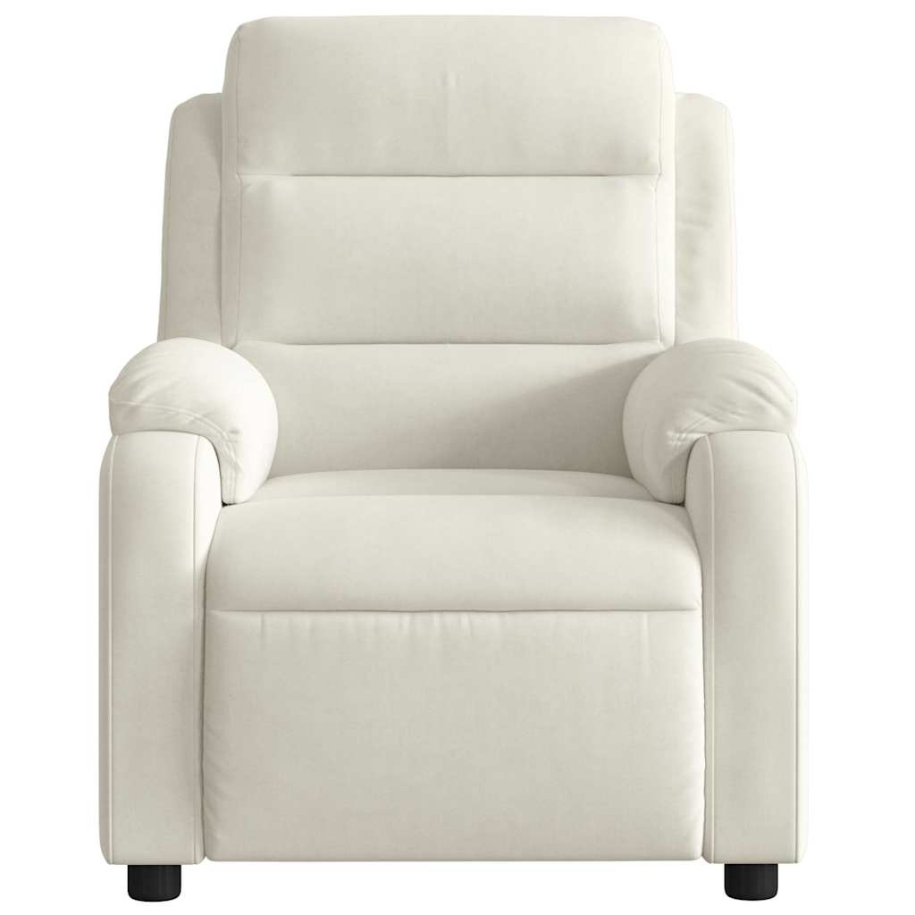 vidaXL Fauteuil verstelbaar fluweel crèmekleurig