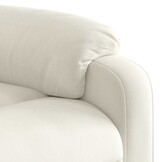 vidaXL Fauteuil verstelbaar fluweel crèmekleurig