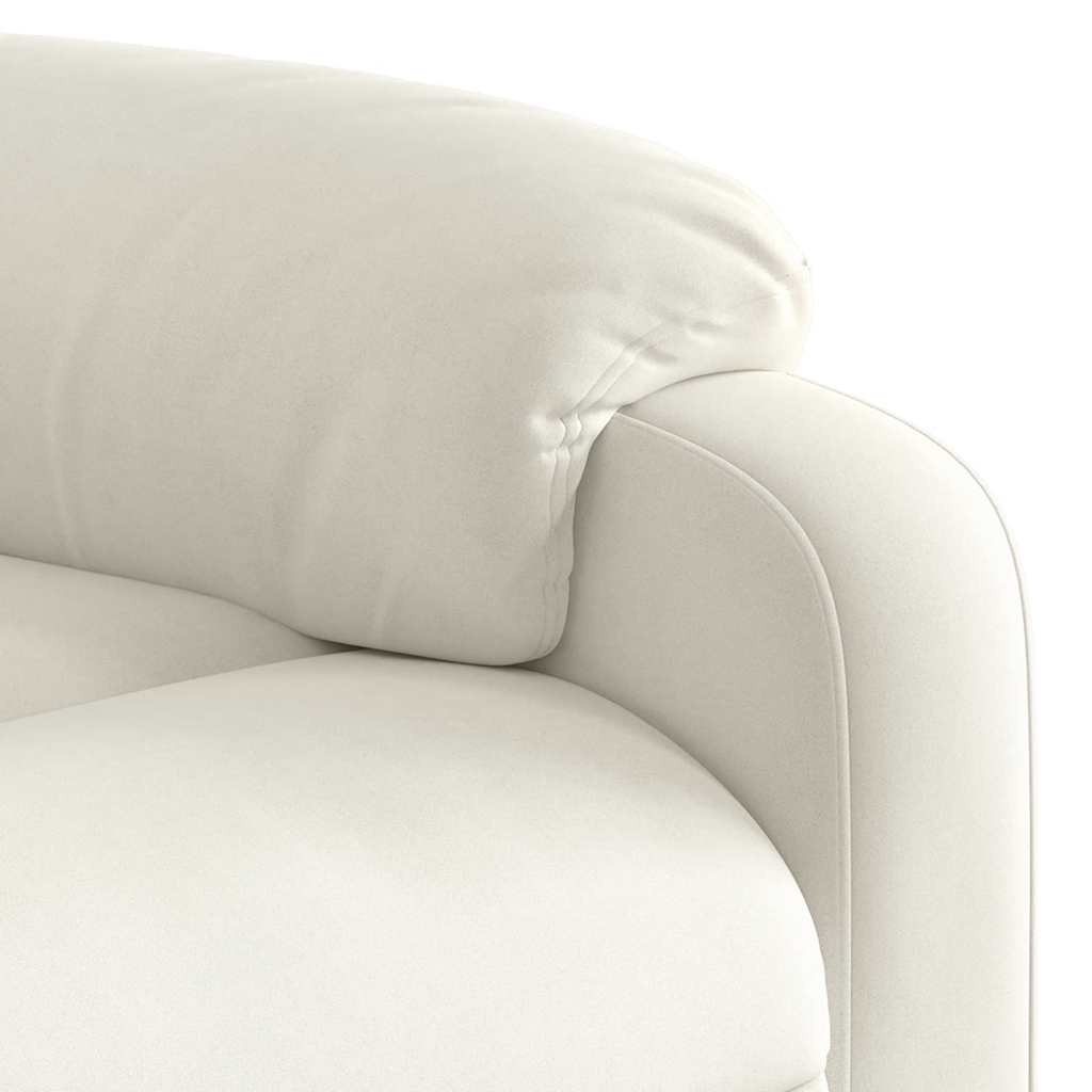vidaXL Fauteuil verstelbaar fluweel crèmekleurig