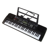 Keyboard piano - 70x23x7cm - met microfoon - zwart