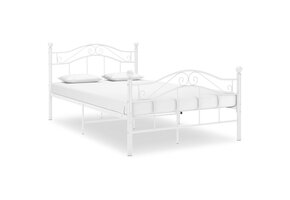 vidaXL Bedframe Metaal Wit 120x200 cm - 41% Korting