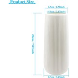 Keramische Vaas Wit 20cm - Modern Design (57% Korting)