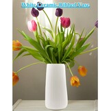 Keramische Vaas Wit 20cm - Modern Design (57% Korting)