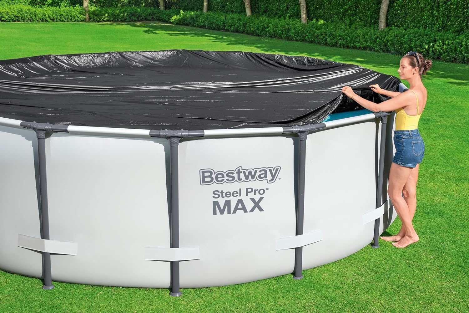 Bestway | Ronde zwembadafdekking voor bovengrondse zwembaden, 3,05 m