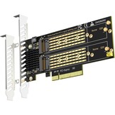 M.2 NVMe PCIe 4.0 X8 Adapter voor 2 SSD's - 73% Korting