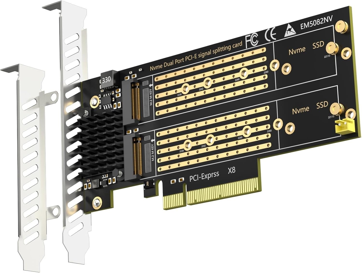 M.2 NVMe PCIe 4.0 X8 Adapter voor 2 SSD's - 73% Korting