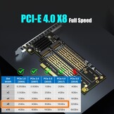 M.2 NVMe PCIe 4.0 X8 Adapter voor 2 SSD's - 73% Korting