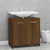vidaXL Badkamerkast 60x33x60 cm bewerkt hout bruin eikenkleur