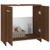 vidaXL Badkamerkast 60x33x60 cm bewerkt hout bruin eikenkleur
